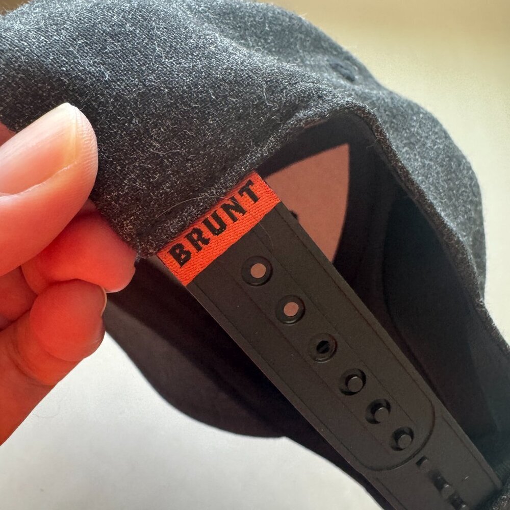 Brunt Snapback Hat Men's O/S Gray Orange Embroidery Workwear - Picture 6 of 7